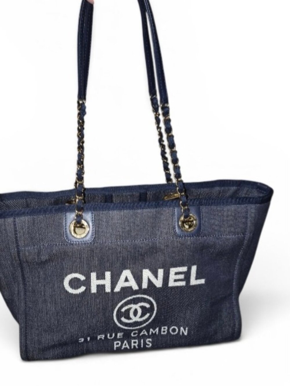 Authentic preloved Chanel deauville tote bag